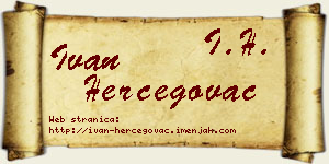 Ivan Hercegovac vizit kartica